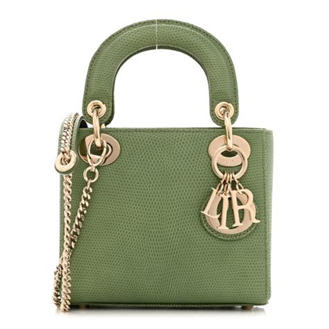 lady dior mini green|christian dior mini lizard.